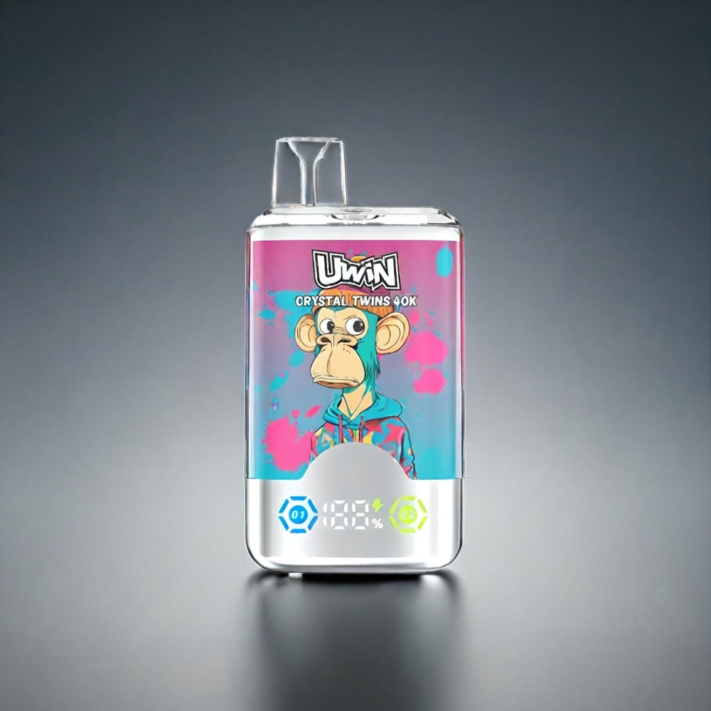UWIN Crystal Twins Norge engros 40000 Puffs Vannmelon Is og Bærblanding – 2 smaker, 32ml, 850mAh, Type-C