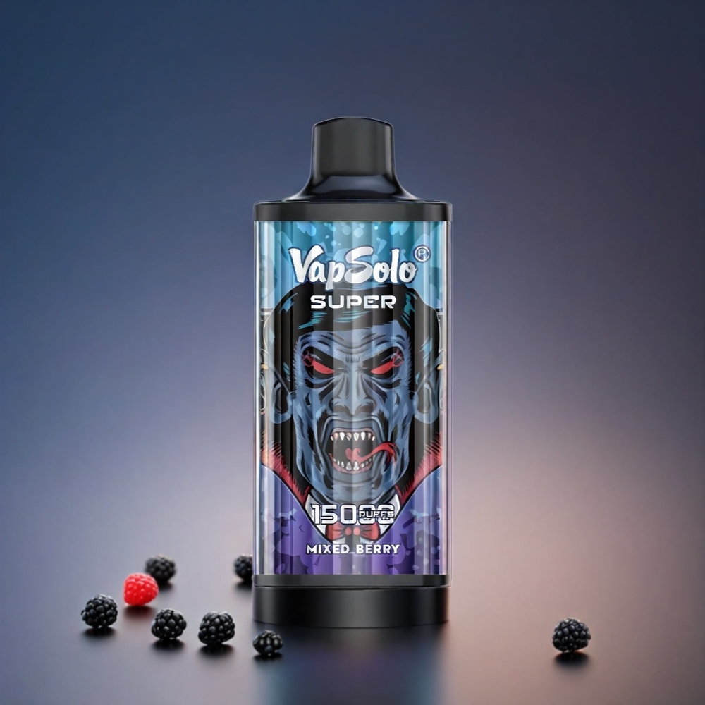 Vapsolo Super 15000 Puffs Norge Engros – 40ml Blandede Bær – 850mAh Type-C