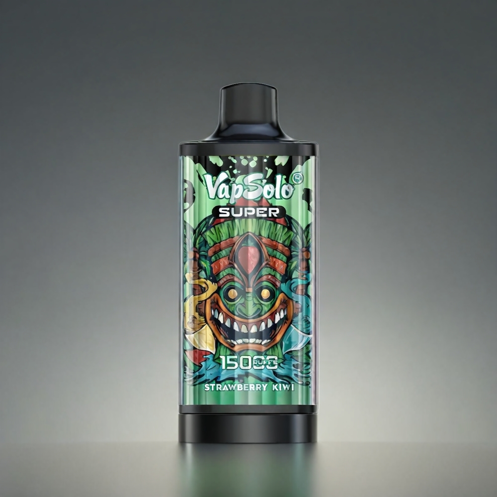 Vapsolo Super 15000 Puffs Norge Engros – Jordbær Kiwi – 40ml E-Liquid – 850mAh Mesh Coil – Type-C