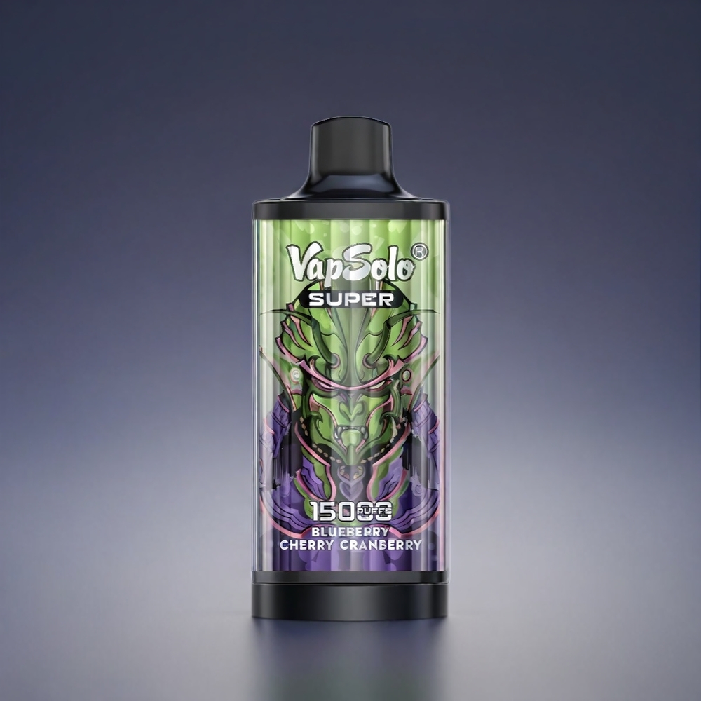 Vapsolo Super 15000 Puffs Norge Engros Vape Blåbær Kirsebær Tranebær – 40ml E-Liquid, 850mAh Mesh Coil, Type-C Lading