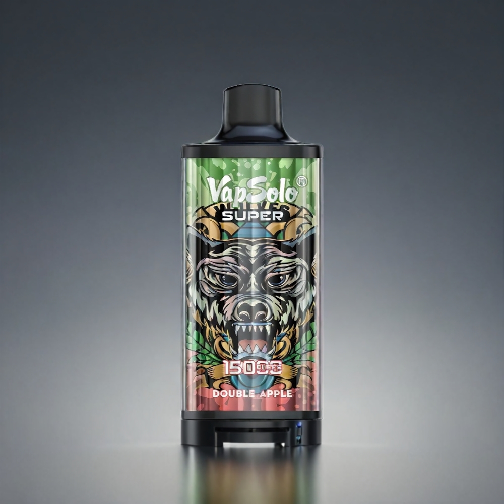 Vapsolo Super 15000 Puffs Norge Engros Vape Dobbel Eple – 40ml, 850mAh, Type-C.