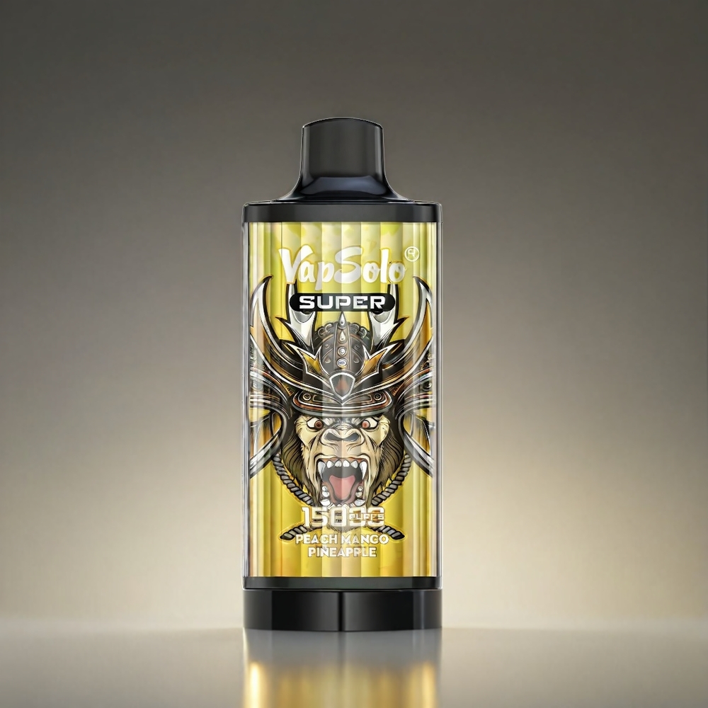 Vapsolo Super 15000 Puffs Norge Engros Vape Fersken Mango Ananas – 40ml E-Liquid, 850mAh Mesh Coil, Type-C