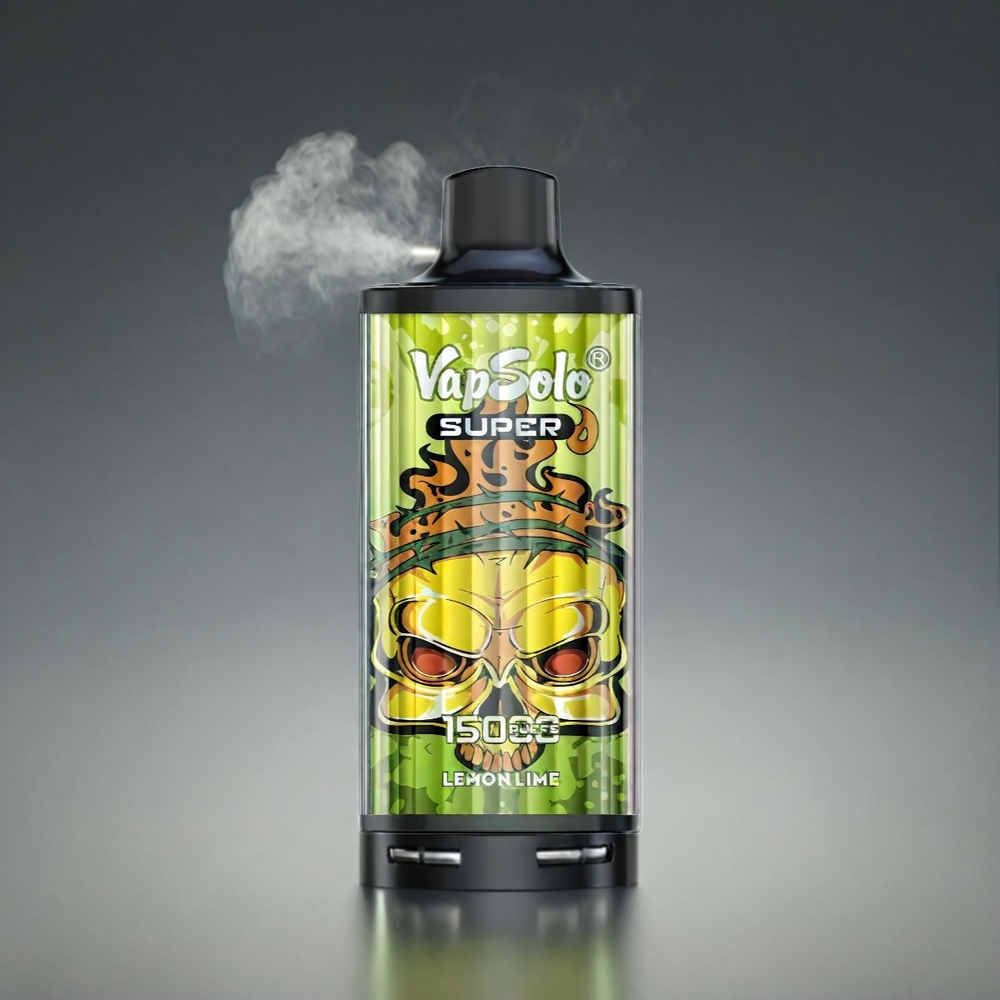 Vapsolo Super 15000 Puffs Norge Engros Vape Lime Sitron – 40ml E-Liquid, 850mAh, Type-C, 20 mg/ml & 50 mg/ml Nikotin