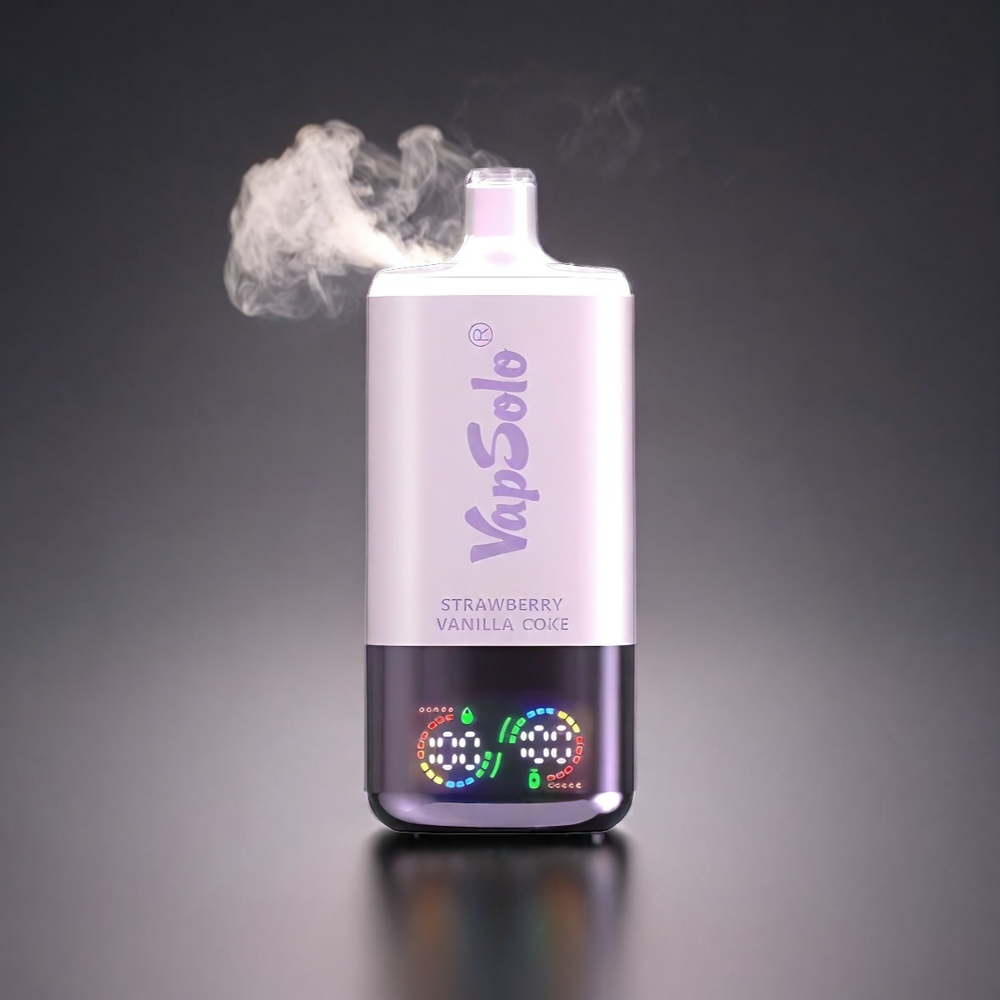 VapSolo Tripe 30000 Puffs Norge Engros – Jordbær Vanilje Coke – 40ml E-Liquid – Type-C Lading