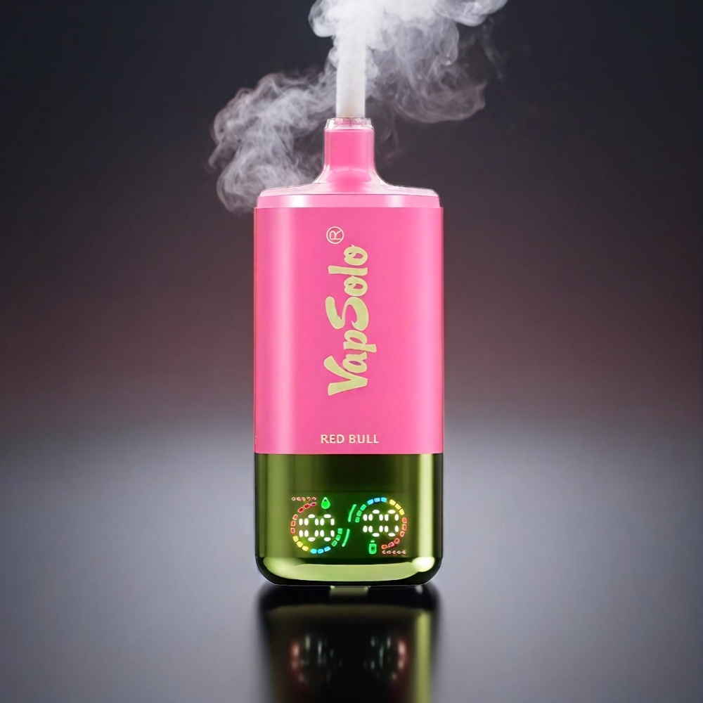 VapSolo Tripe Norge Engros 30000 Puffs 40ml 3 Tank Type-C Vape Red Bull
