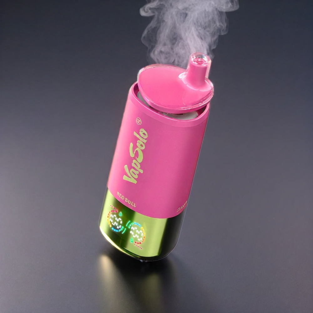 VapSolo Tripe Norge Engros 30000 Puffs 40ml 3 Tank Type-C Vape Red Bull