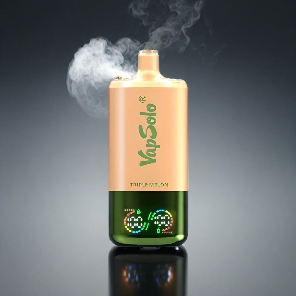 VapSolo Tripe Norge Engros 30000 Puffs Vape Type-C Triple Melon 40ml 20mg/50mg Nicotine