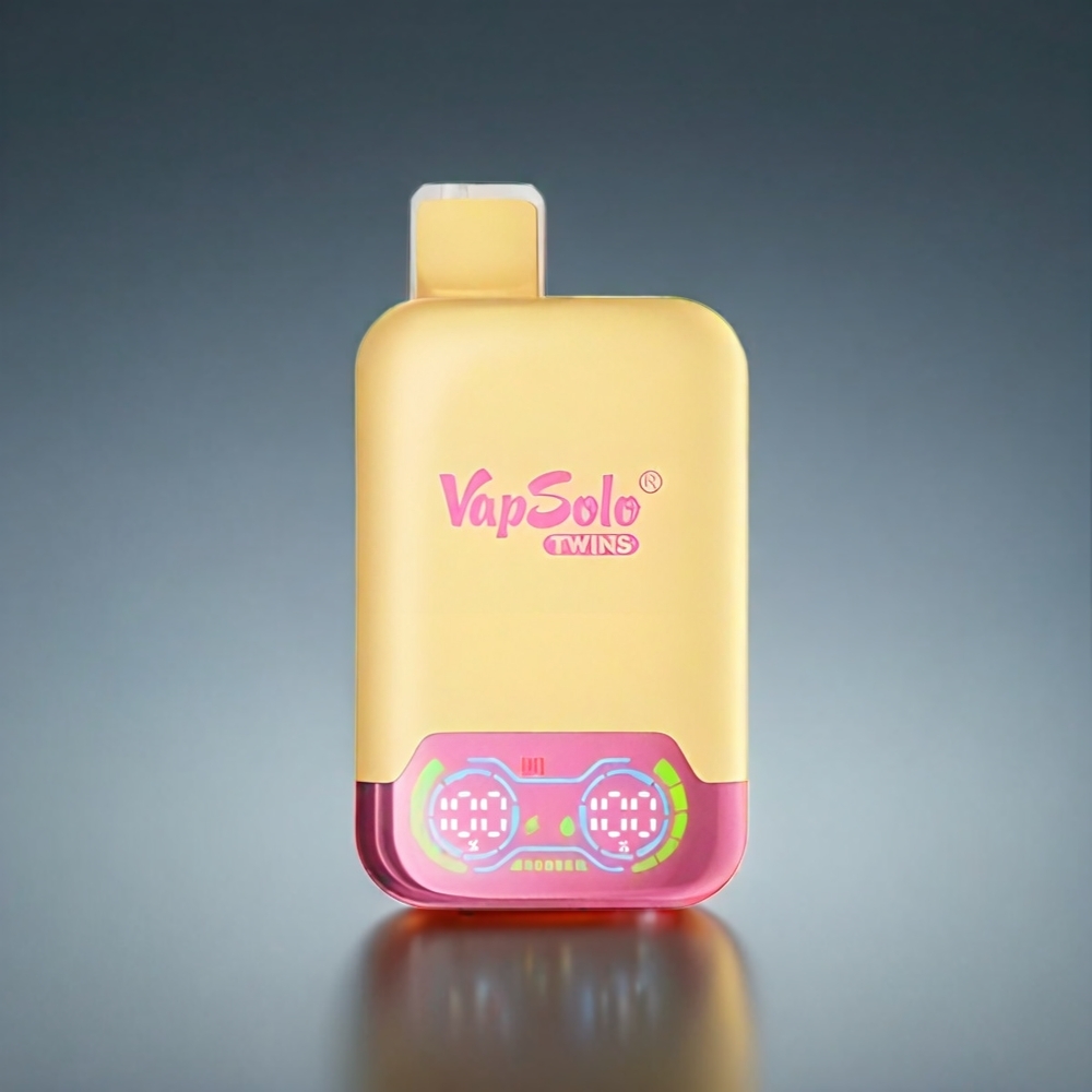 Vapsolo Twins 20000 Puffs Norge Engros – 40 ml E-Liquide, 2 Tanker, Type-C Lading, Vannmelon Is & Jordbær Mango