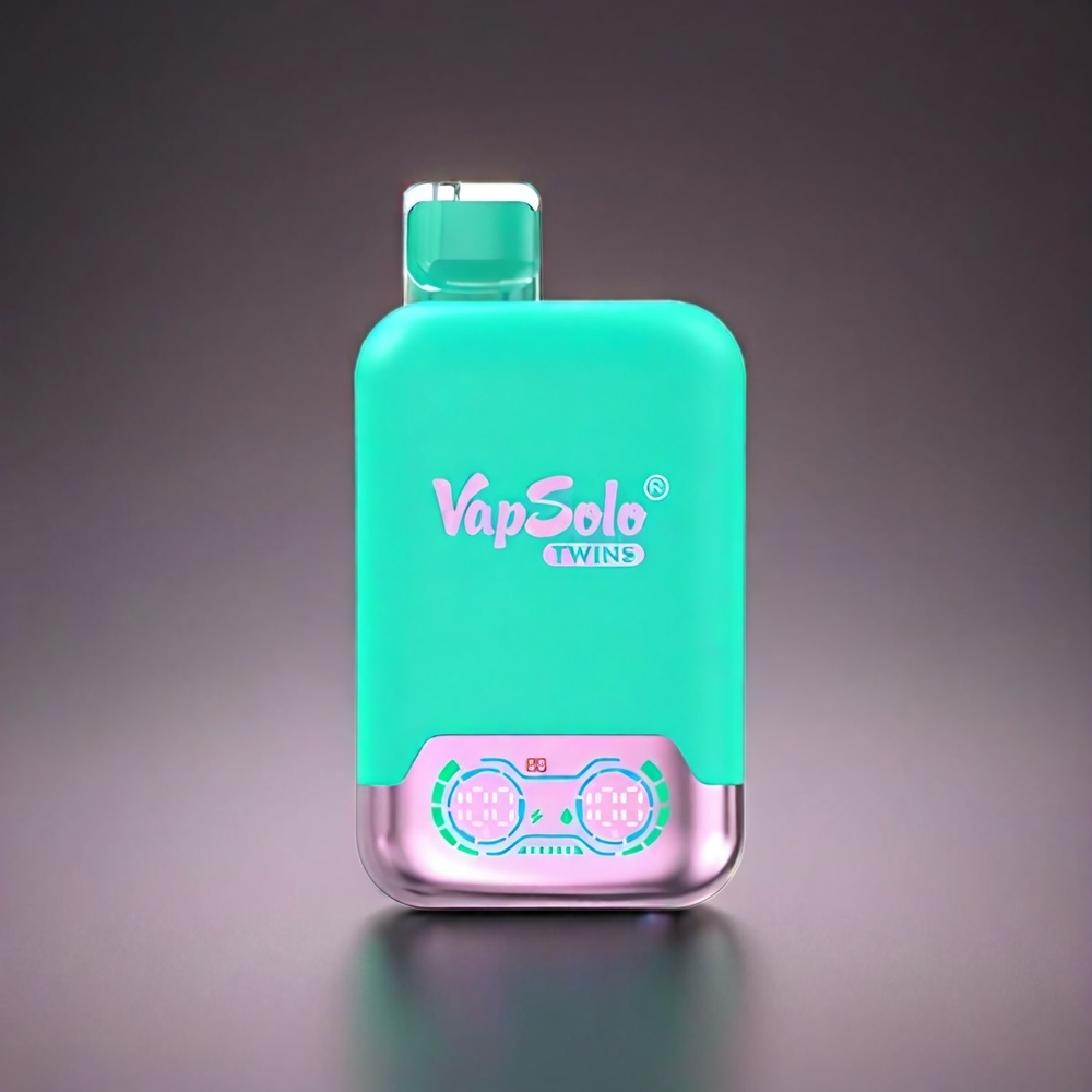 Vapsolo Twins 20000 Puffs Norge Engros – Triple Melon & Bringebær Vannmelon – 40 ml E-Liquid – 20mg/ml, 50mg/ml Nikotin – Type-C Lading