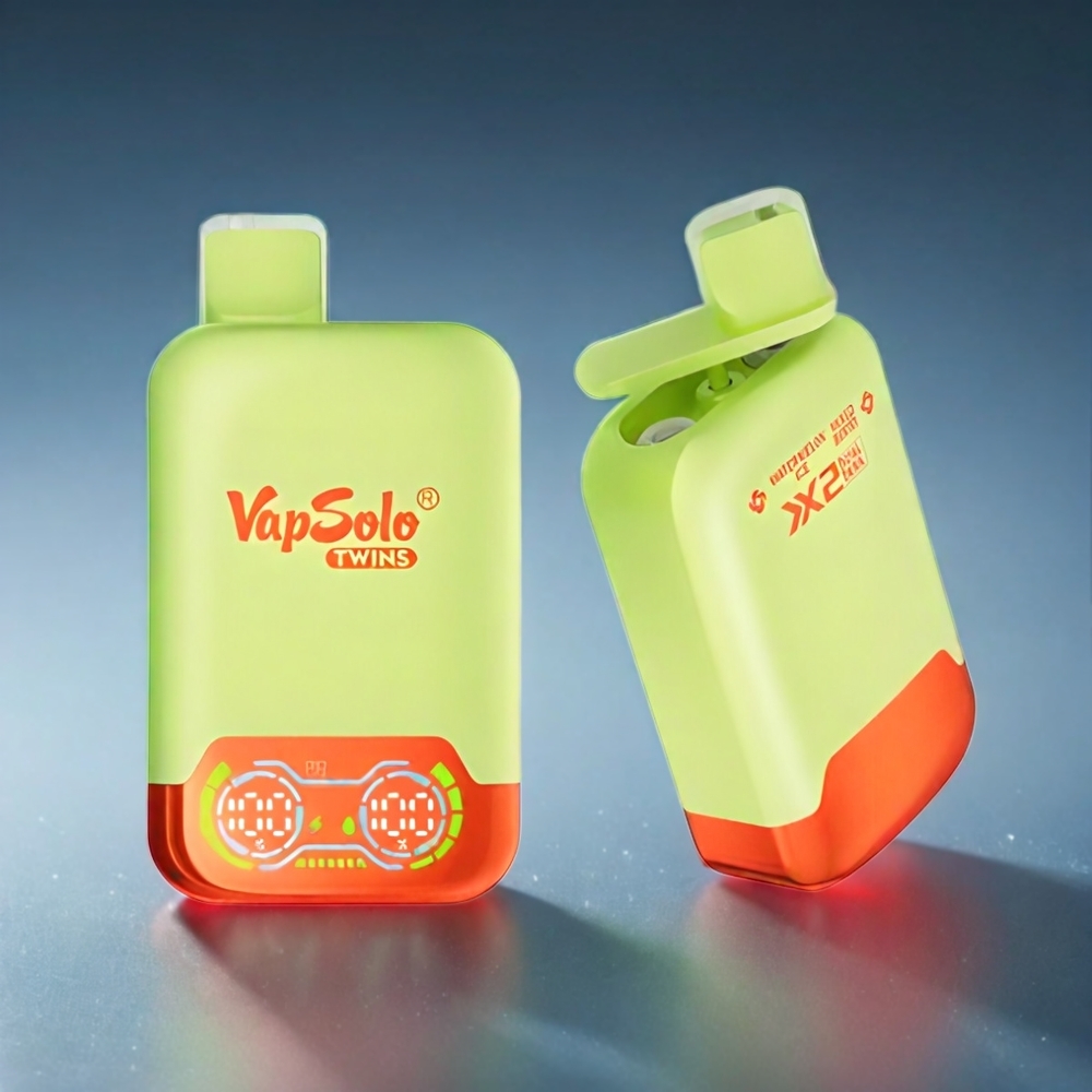 Vapsolo Twins 20000 Puffs Norge Engros Vape Vannmelon Is & Blandet Bær – 40 ml E-Væske, 2 Tanker, Type-C Lading