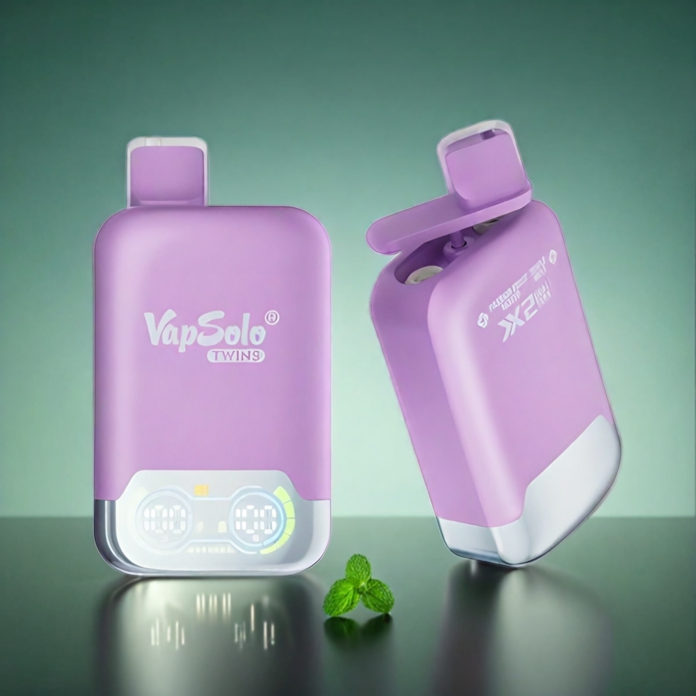 Vapsolo Twins 20000 Puffs Norge Engros med 40 ml E-Liquid og Type-C lading - Passionsfrukt Mojito & Trippelmynte