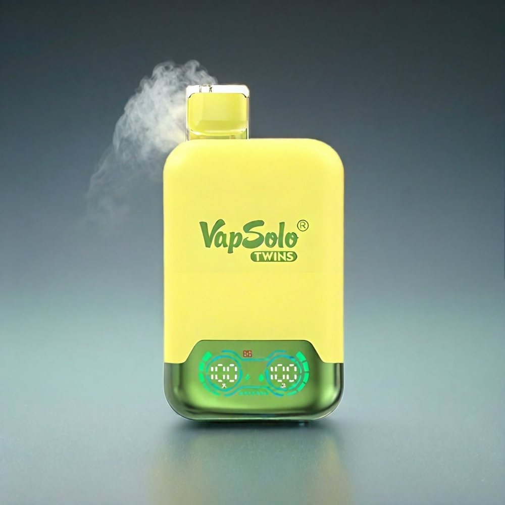 Vapsolo Twins 20000 Puffs Norge engros Vape Ananas Kokos & Vannmelon Is 40 ml 2 Tanker Type-C