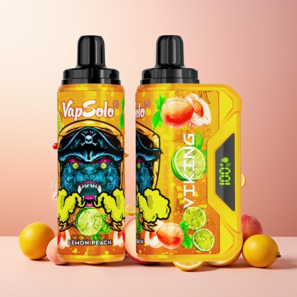 VapSolo VIKING 12000 Puffs Norge engros Vape til engangsbruk Sitronsjokolade med 22ml e-væske, Type-C lading & LED-skjerm