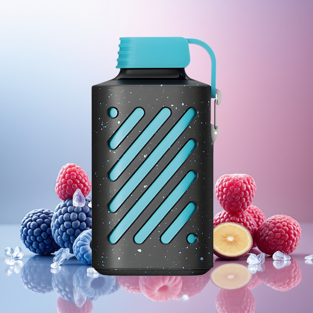 VOZOL GEAR 10000 Norge Engros – 10000 Puffs, 30 Smaker, Blå Bringebær Is – Multi-Functional Buckle, VAMT Mesh Coil, 20 ml E-væske Kapasitet