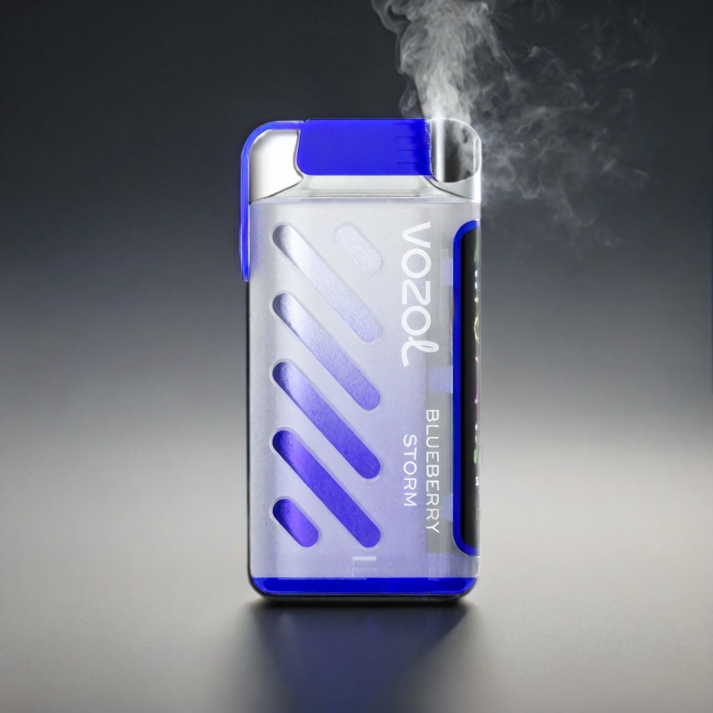 VOZOL Gear Power 20000 Puffs Norge engros med 20mL og Blåbær Storm, Dual Mesh Coil, Full Screen Display
