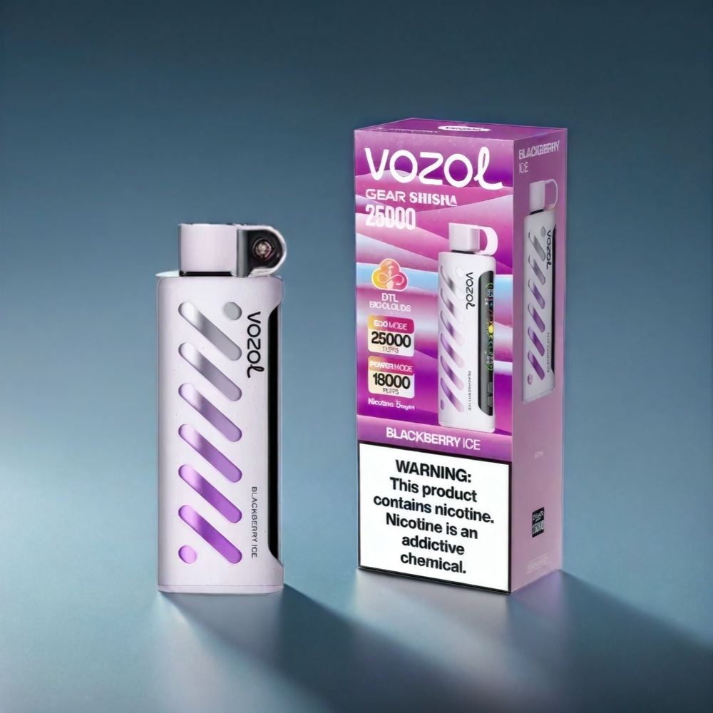 VOZOL Gear Shisha 25000 Puffs Norge Engros – 30 Deilig Smaker, Dual Mesh Dual Modes, 1000mAh – Bjørnebær Is