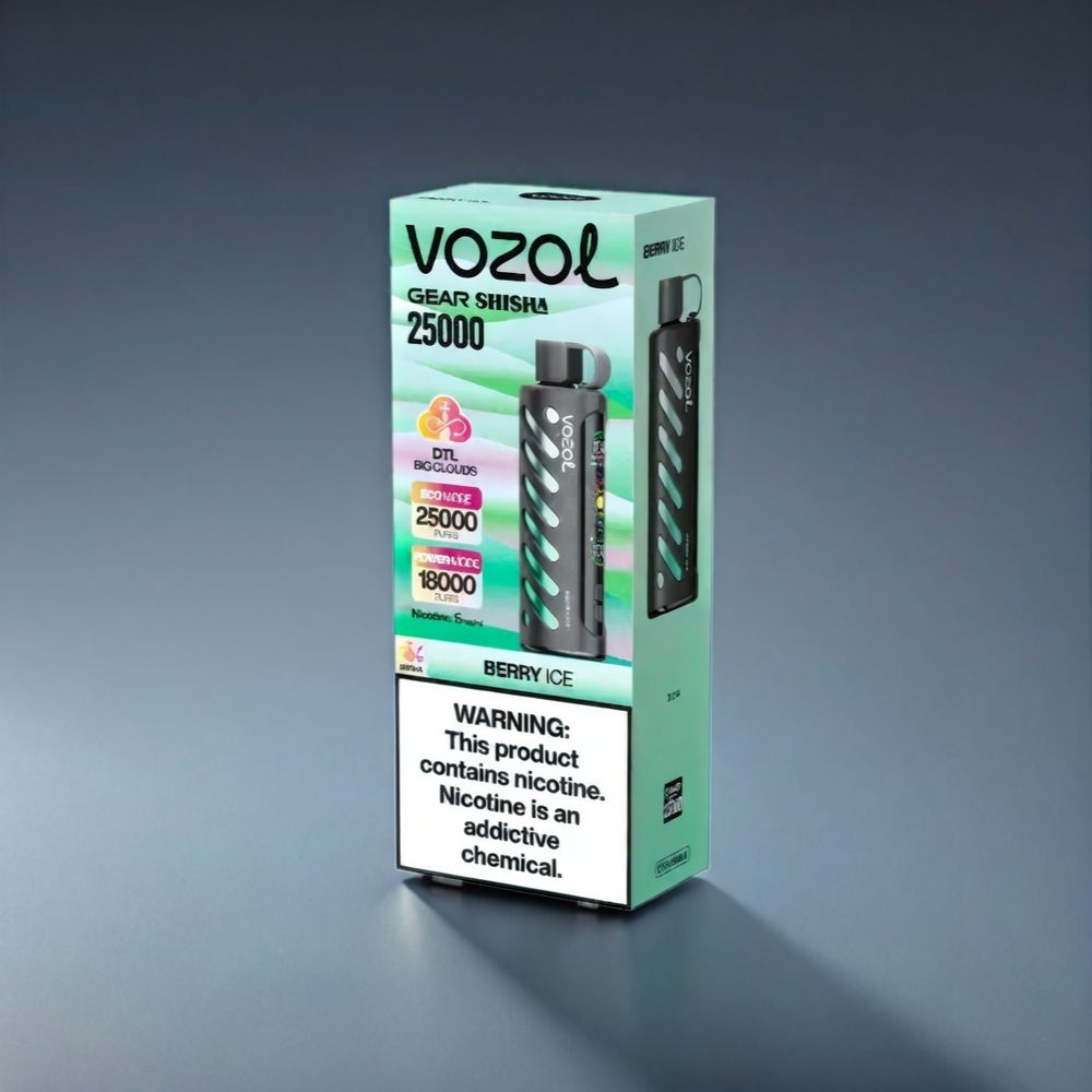 VOZOL Gear Shisha 25000 Puffs Norge Engros – 30 Deilige Smaker, Dual Mesh Dual Modes, 1000mAh, Bæris