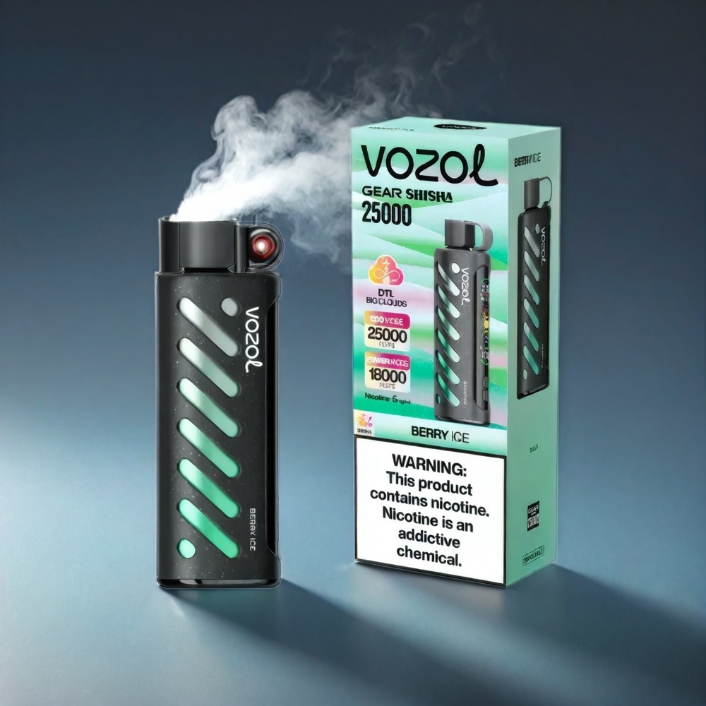 VOZOL Gear Shisha 25000 Puffs Norge Engros – 30 Deilige Smaker, Dual Mesh Dual Modes, 1000mAh, Bæris