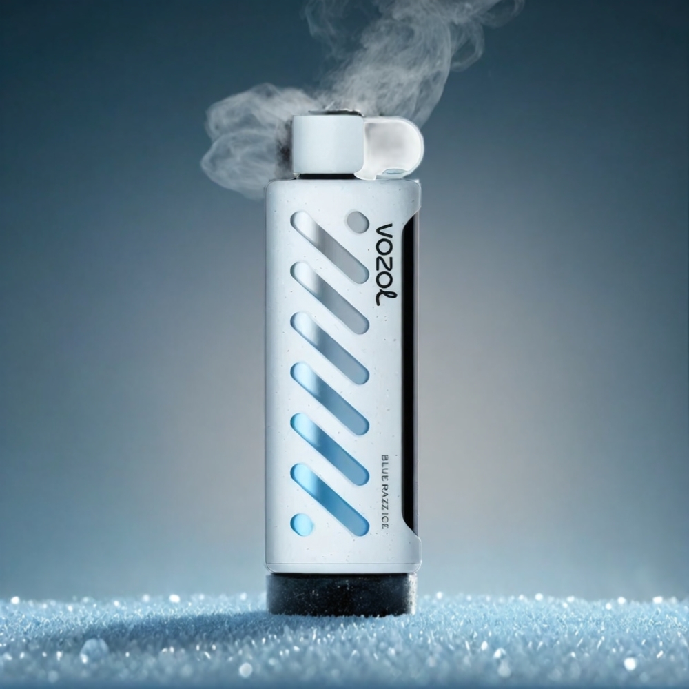 VOZOL Gear Shisha 25000 Puffs Norge Engros - Blå Bringebær Is, 30 Smaker, S.i.L.C Tech, Dual Mesh, 1000mAh, 3mg/5mg Nikotin