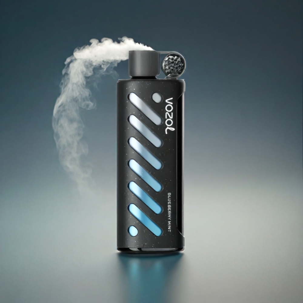 VOZOL Gear Shisha 25000 Puffs Norge Engros - Blåbær Mynte, 30 Smaker, Dual Mesh, S.i.L.C Tech, 1000mAh Batteri, 3mg/5mg Nikotin