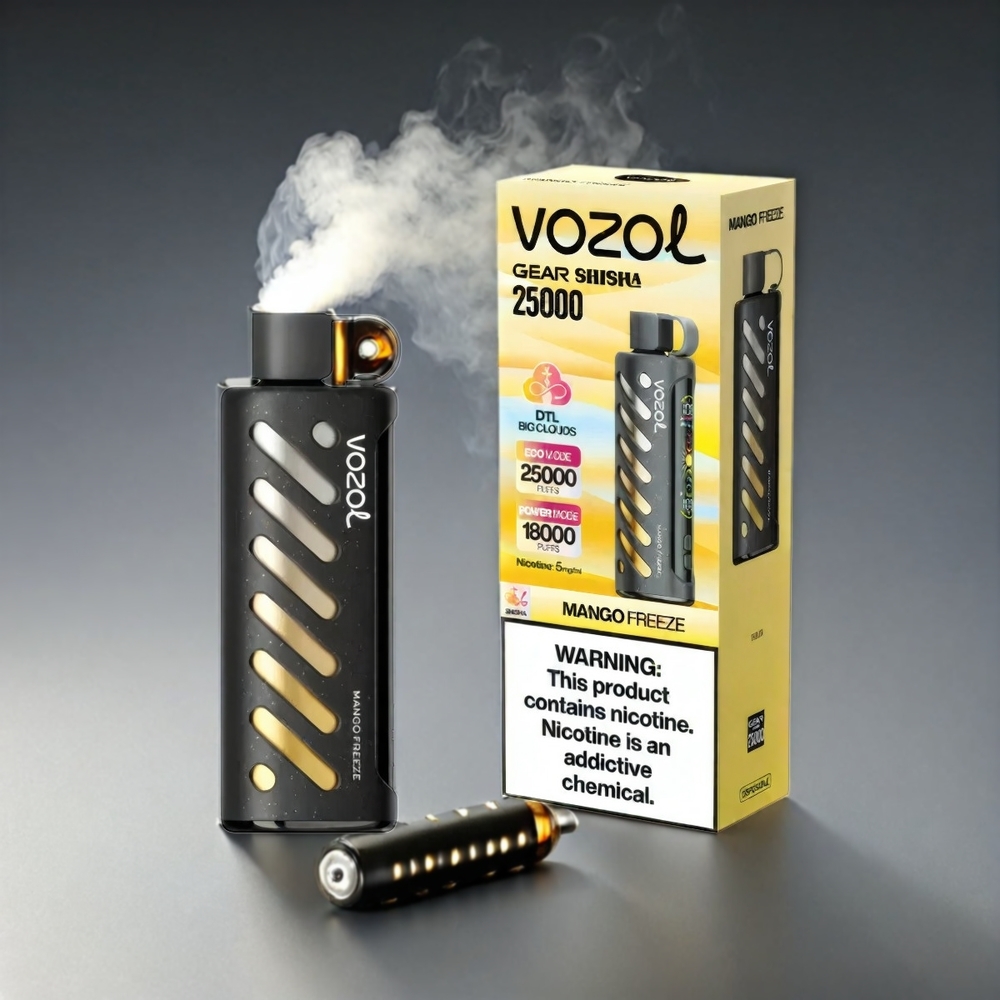 VOZOL Gear Shisha 25000 Puffs Norge Engros med 30 Smaker, Dual Mesh Modes og 1000mAh Battery