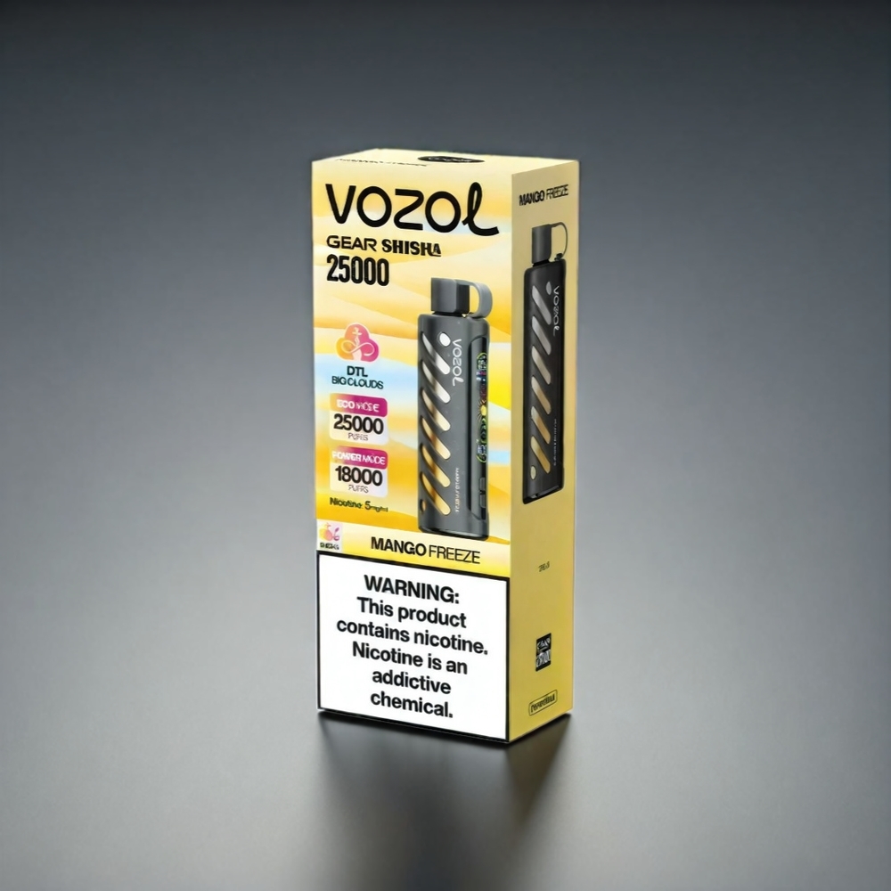 VOZOL Gear Shisha 25000 Puffs Norge Engros med 30 Smaker, Dual Mesh Modes og 1000mAh Battery