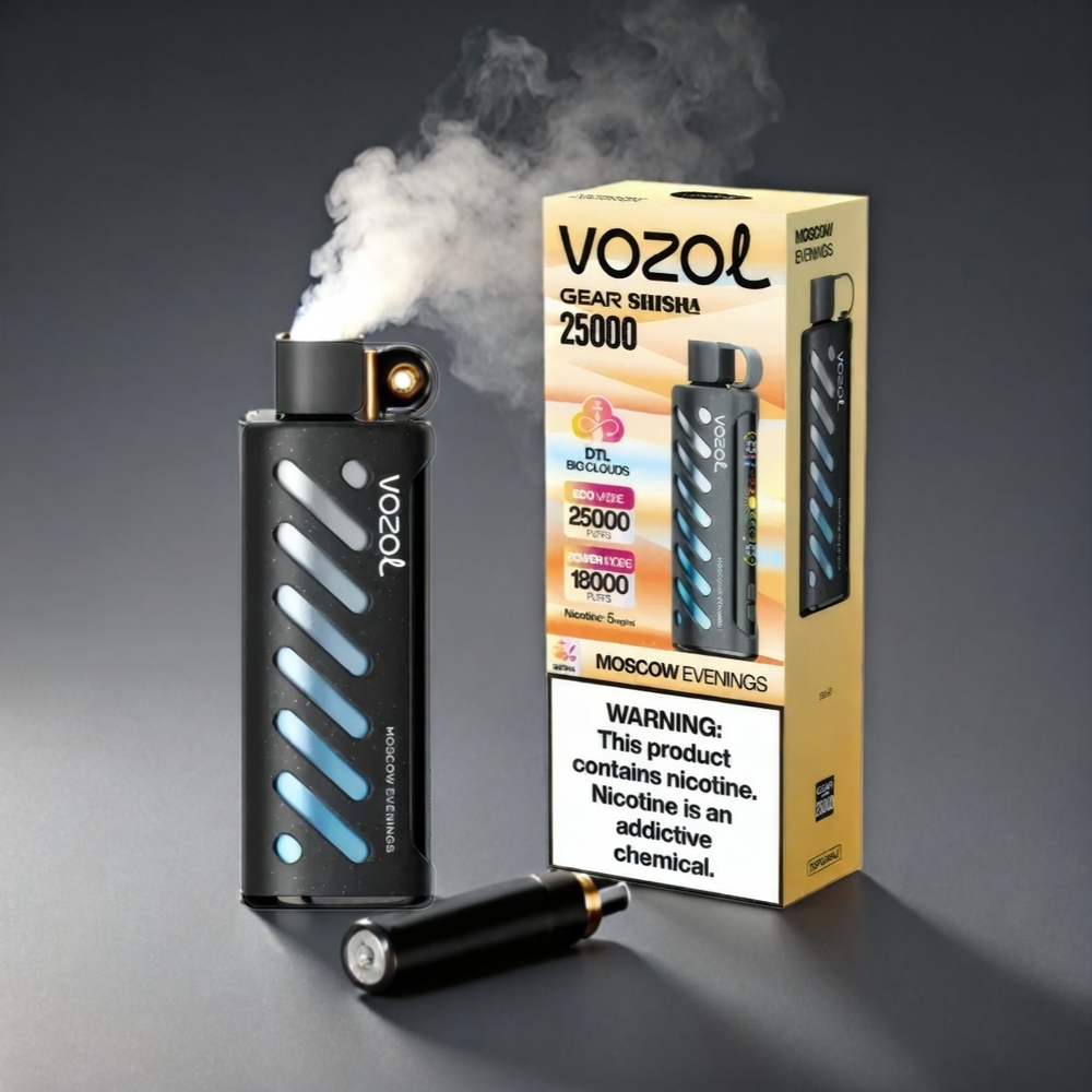 VOZOL Gear Shisha Norge Engros – 25000 Puffs, 30 Smaker, Dual Mesh, 1000mAh, 3mg/5mg Nikotin