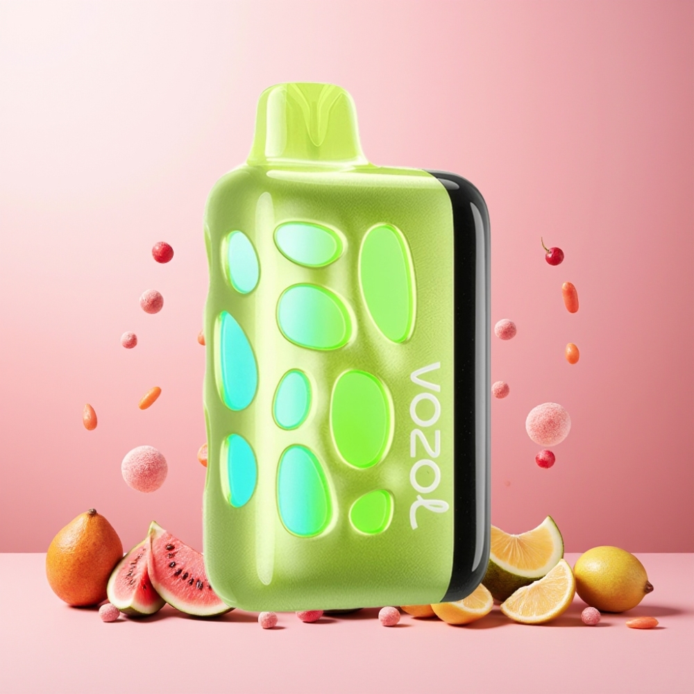 VOZOL RAVE 40000 Norge Engros Vape til engangsbruk – 1000mAh Batteri, 80% Ladet på 20 Min, Beat-Synced Party Mode, Vannmelon Bubblegum