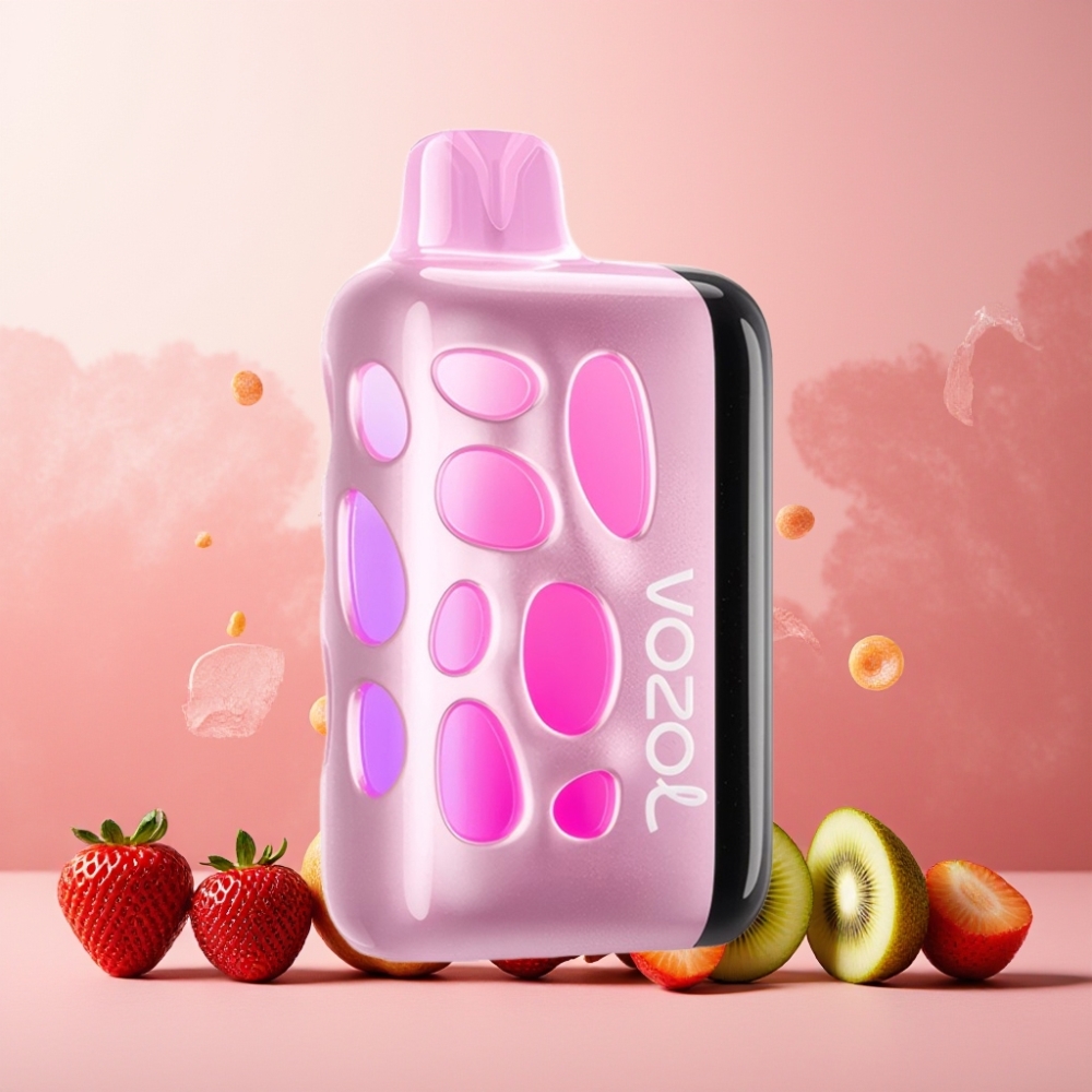 VOZOL RAVE 40000 Norge Engros Vape til engangsbruk Jordbær Kiwi – 270° Glødende Design, Beat-Synced Party Mode, 1000mAh Batteri