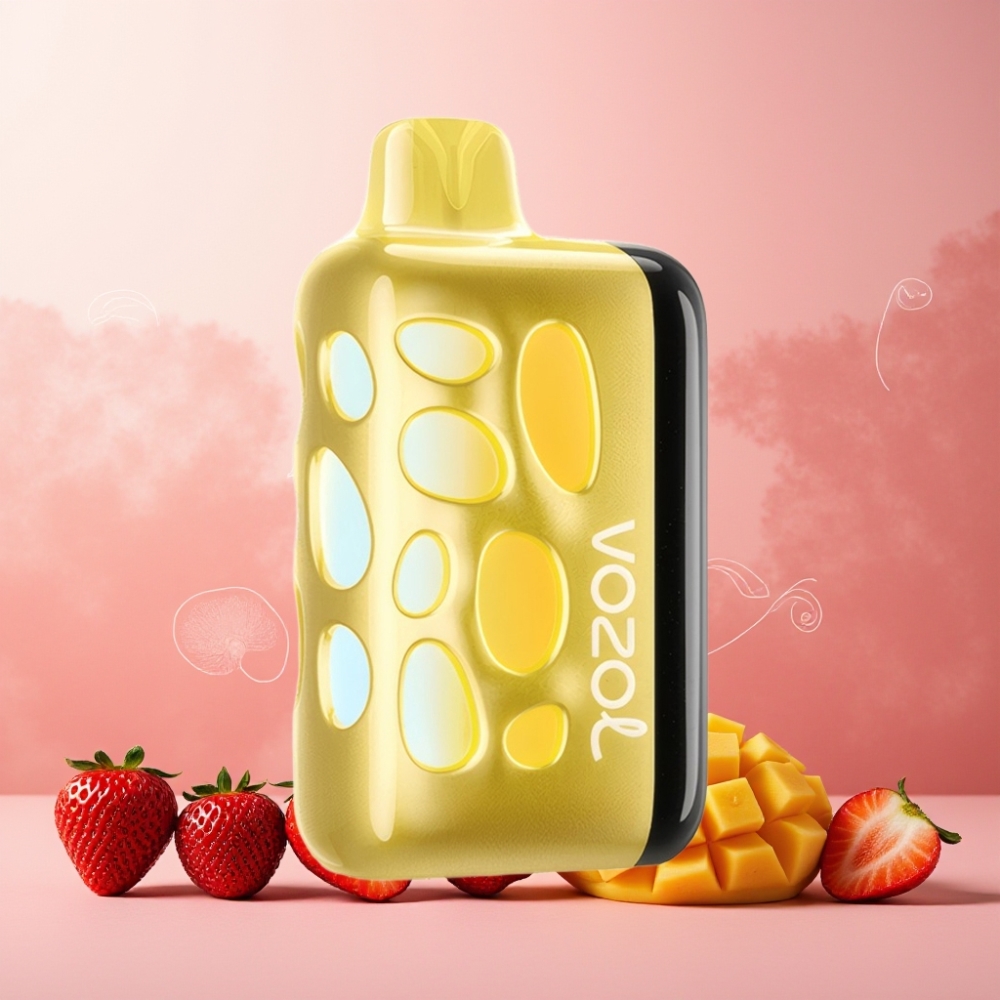 VOZOL RAVE 40000 Norge Engros Vape til engangsbruk Jordbær Mango – 270° Glød Design, Beat-Synced Party Mode, 1000mAh Batteri