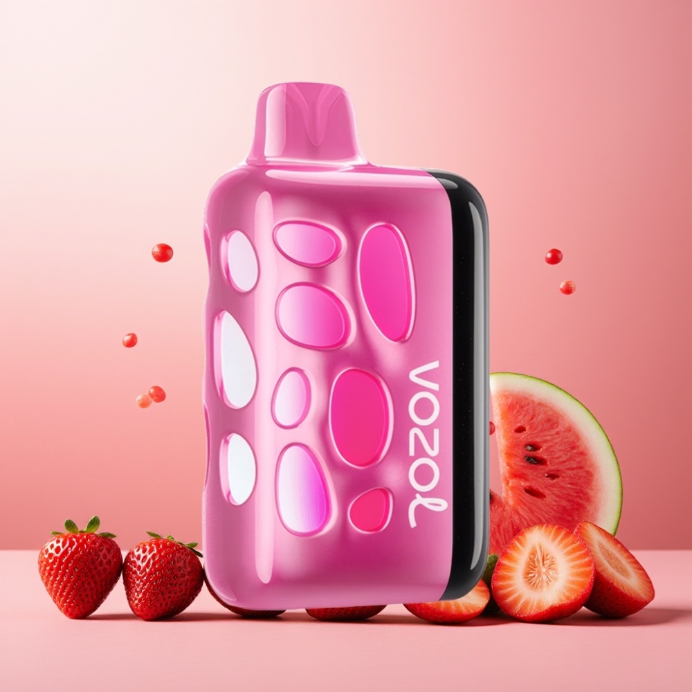 VOZOL RAVE 40000 Norge Engros Vape til engangsbruk Jordbær Vannmelon – 270° Glødende Design, 1000mAh Batteri, Lynlading 80% på 20 Min
