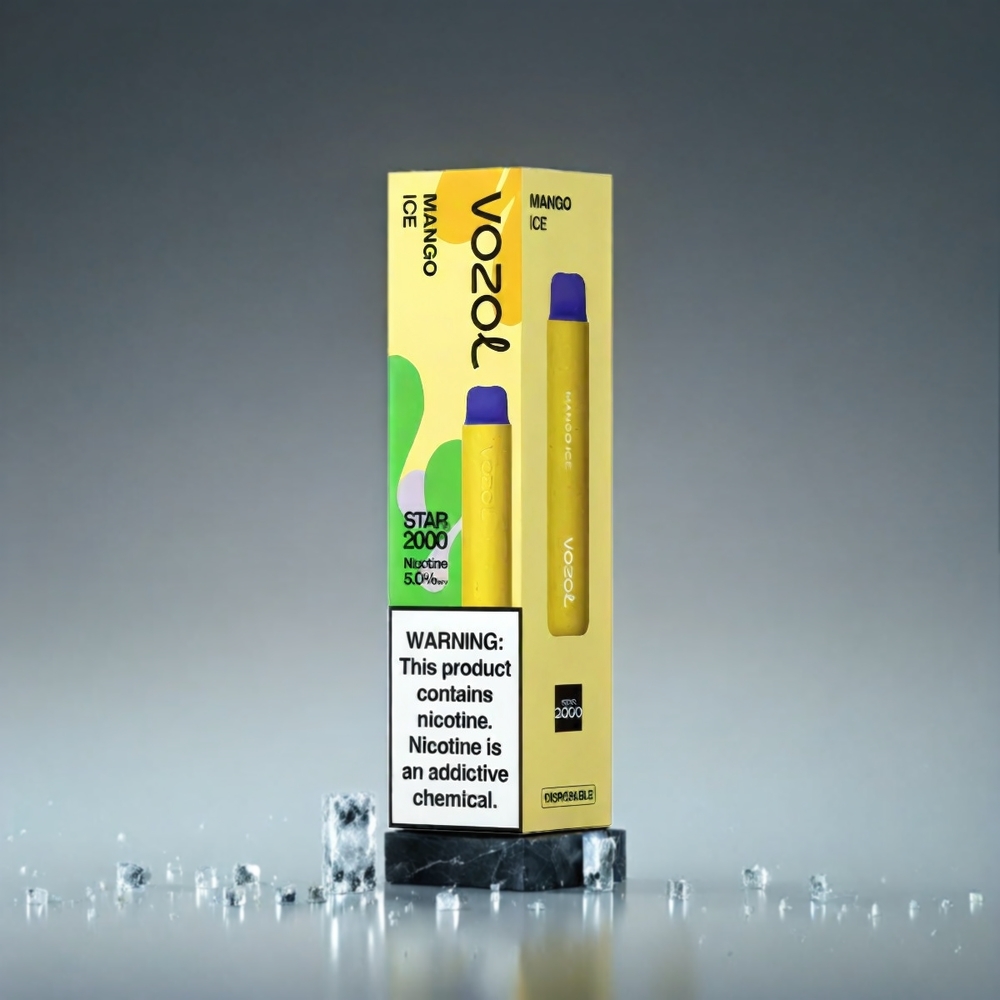 VOZOL Star 20000 Puffs Norge Engros – Mangois med 2.2\" HD speilskjerm, Dual Mesh, 650mAh batteri