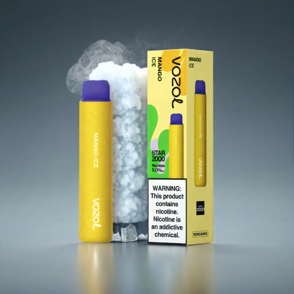 VOZOL Star 20000 Puffs Norge Engros – Mangois med 2.2\" HD speilskjerm, Dual Mesh, 650mAh batteri