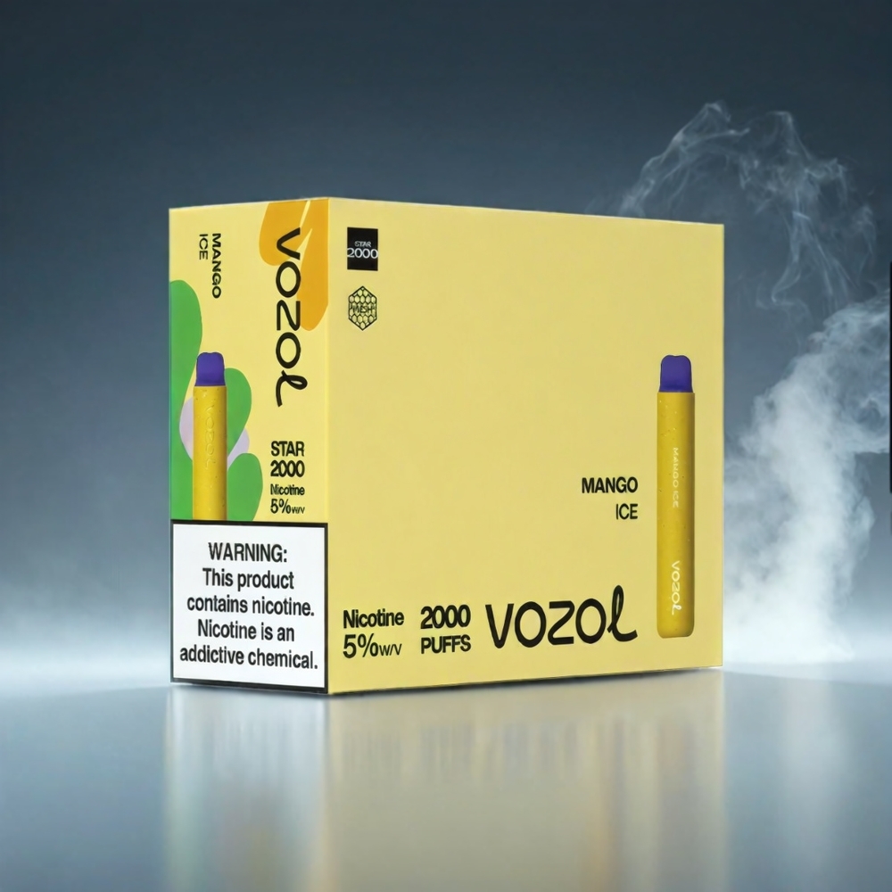 VOZOL Star 20000 Puffs Norge Engros – Mangois med 2.2\" HD speilskjerm, Dual Mesh, 650mAh batteri