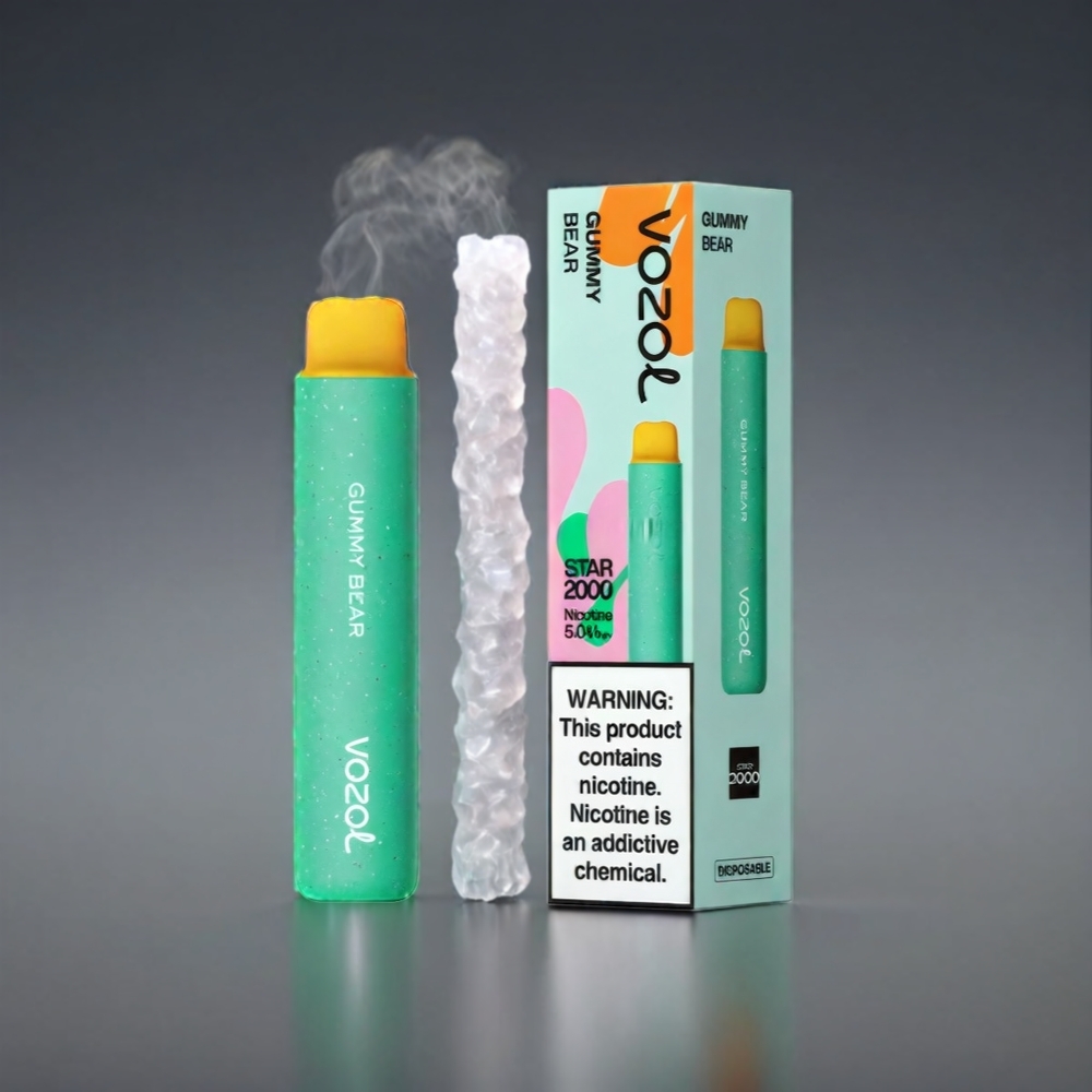 VOZOL Star 20000 Puffs Norge Engros med 2.2\" HD speilskjerm, Dual Mesh, 650mAh batteri - Gummy Bear (0mg/ml,20mg/ml,50mg/ml)