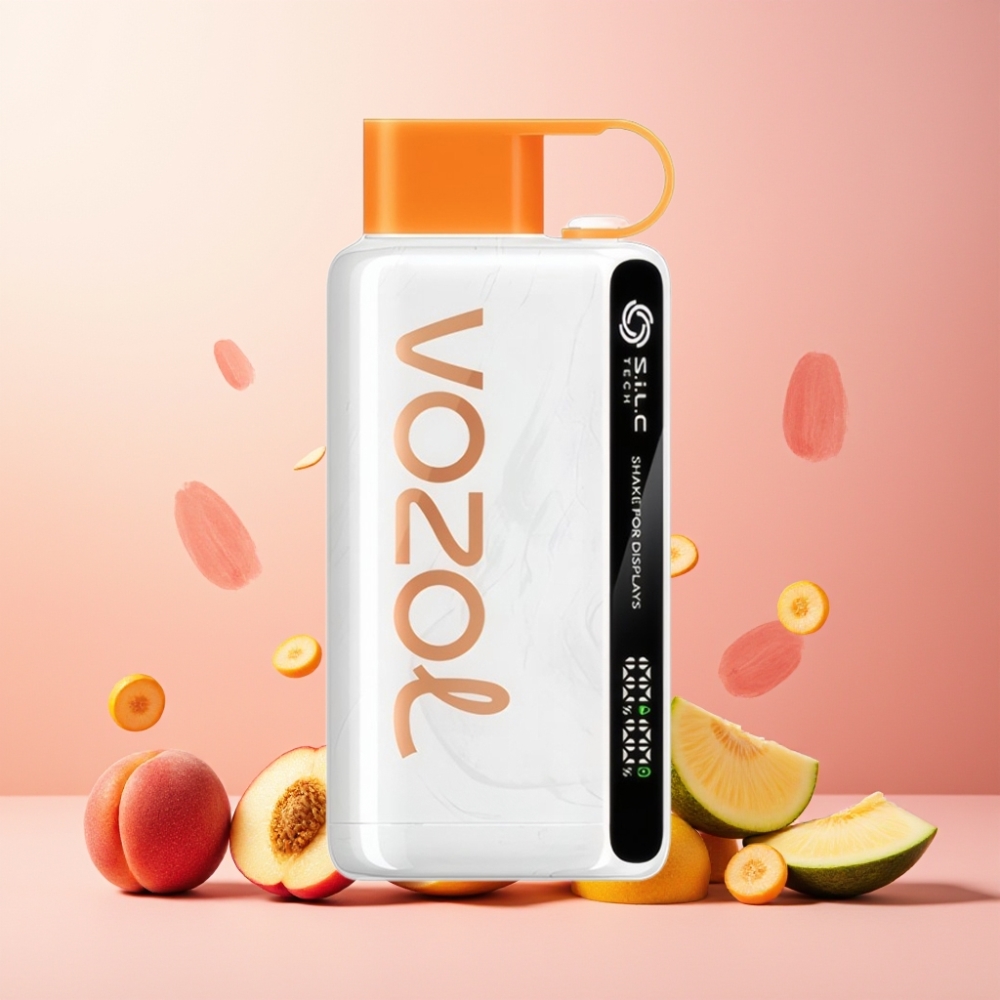 VOZOL STAR 9000/12000 Norge Engros Vape til engangsbruk Fersken Mango Vannmelon – 650mAh Batteri, 30% Raskere Lading, S.i.L.C TECH, Opptil 9000/12000 Puffs