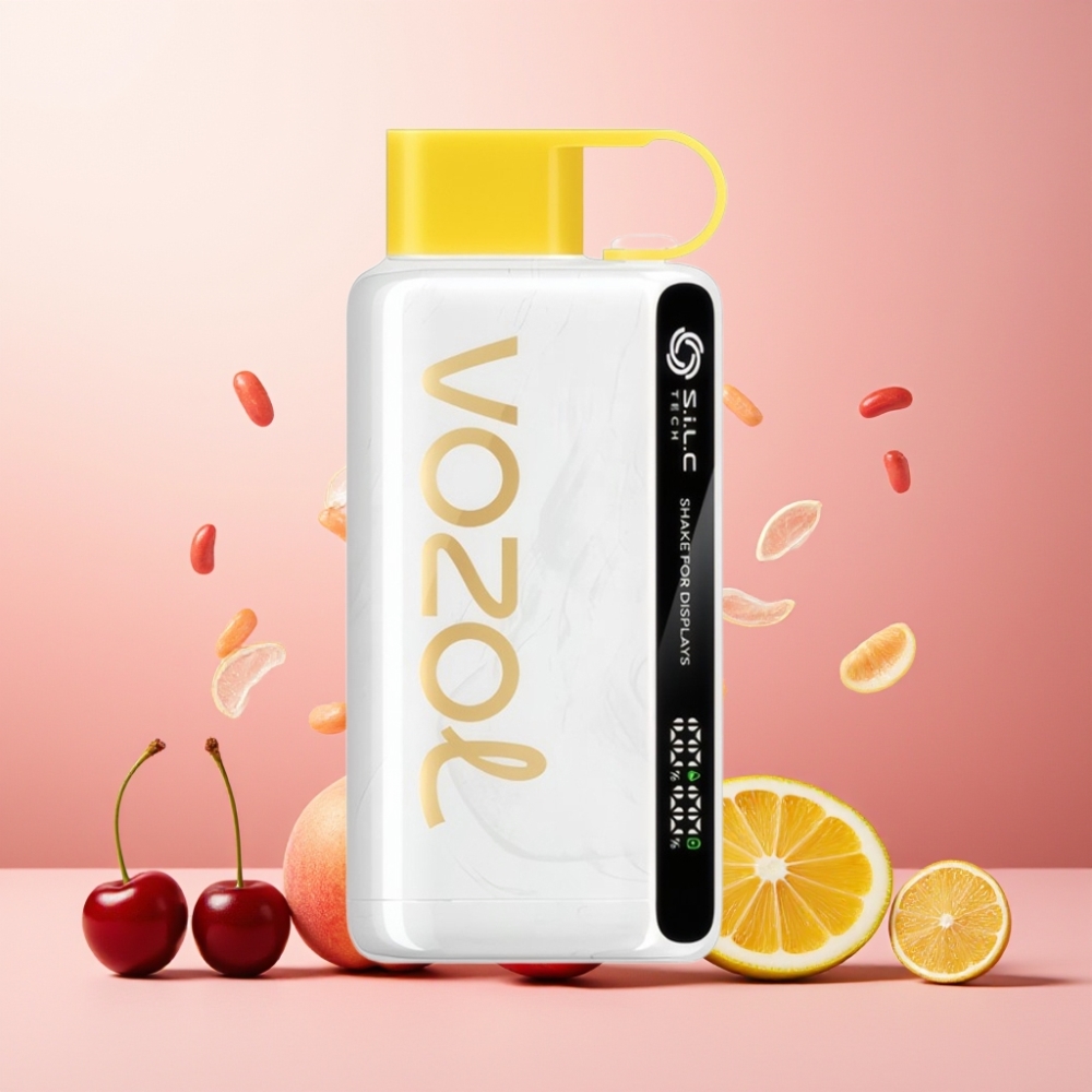 VOZOL STAR 9000/12000 Norge Engros Vape til engangsbruk Kirsebær Fersken Lemonade – 650mAh Batteri, 0/20/50mg/ml Nikotin, 30% Raskere Ladning, 9000/12000 Puffs