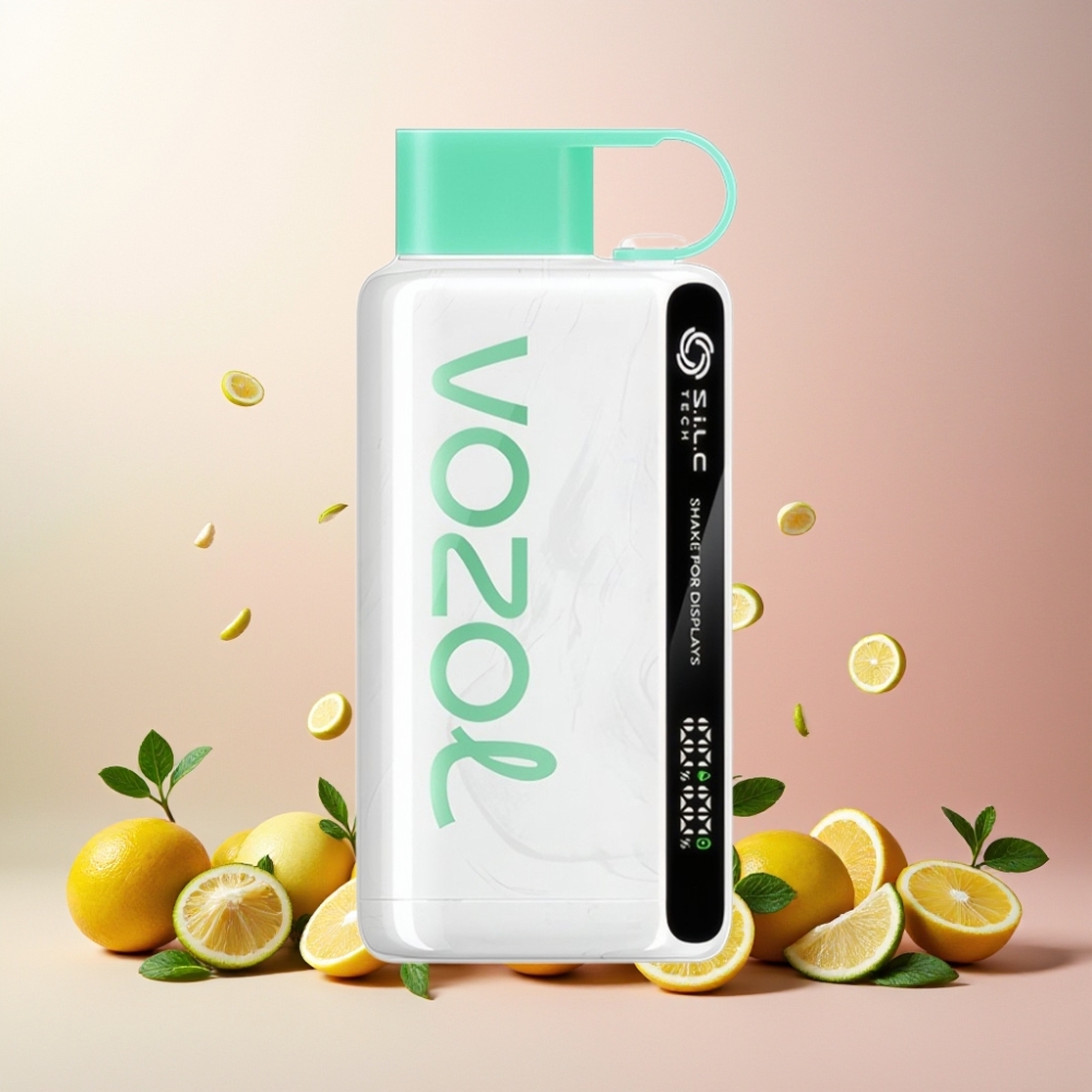 VOZOL STAR 9000/12000 Norge Engros Vape til engangsbruk Sitron Mynte – 12000 Puffs, 650mAh, 30% Raskere Lading, Resirkulert Plast