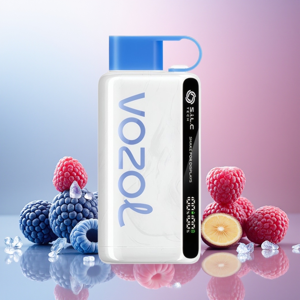 VOZOL STAR 9000/12000 Norge engros Vape til engangsbruk Blå Bringebær Is med 650mAh Batteri, 30% Raskere Lading og 9000/12000 Puffs