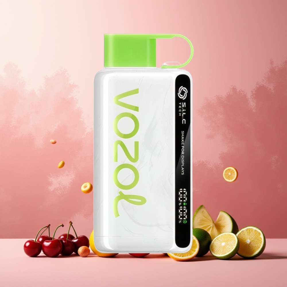 VOZOL STAR 9000/12000 Vape til engangsbruk Norge Engros – Kirsebær Lime – 650mAh Batteri, 9000/12000 Puffs, 30% Raskere Ladning, Resirkulert Plast