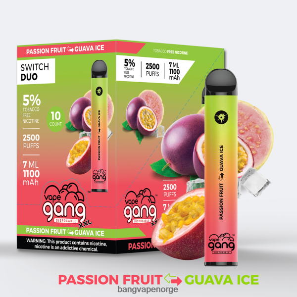 Bang Vape Bergen - Vape Gang Switch Duo 2 smaker (eske med 10) 2B260F44 pasjonsfrukt - guava is