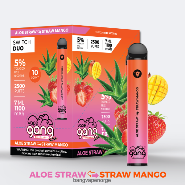 Bang Vape Disposable - Vape Gang Switch Duo 2 smaker (eske med 10) 2B260F46 rødt eple - grønt eple