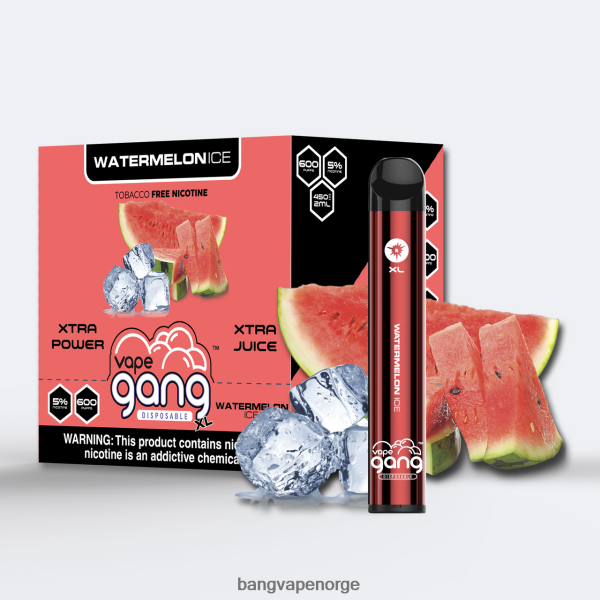 Bang Vape Bergen - Vape Gang XL engangsvapes 600 puff (eske med 10) 2B260F76 vannmelon is